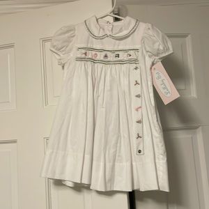 Adorable school year and Christmas seasonal dress- separate stitched tops 24mos.